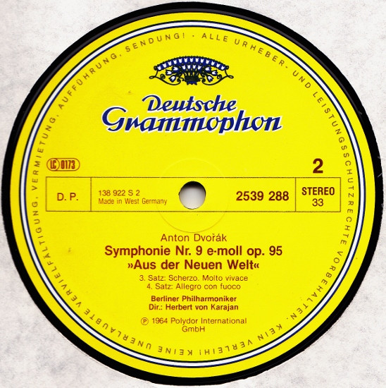 Antonín Dvořák / Bedřich Smetana - Berliner Philharmoniker , Herbert von Karajan - Symphonie "Aus Der Neuen Welt" - 5 Slawische Tänze / Moldau - Tänze Aus "Die Verkaufte Braut" | Deutsche Grammophon (2726 516) - 4 Antonín Dvořák / Bedřich Smetana - Berliner Philharmoniker , Herbert von Karajan - Symphonie "Aus Der Neuen Welt" - 5 Slawische Tänze / Moldau - Tänze Aus "Die Verkaufte Braut" | Deutsche Grammophon (2726 516) - 4
