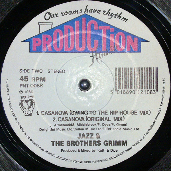 Jazz & The Brothers Grimm Featuring Baby D & MC Juice - Casanova (The Raising Hell Remix) | Production House (PNT 008R) - main Jazz & The Brothers Grimm Featuring Baby D & MC Juice - Casanova (The Raising Hell Remix) | Production House (PNT 008R) - main