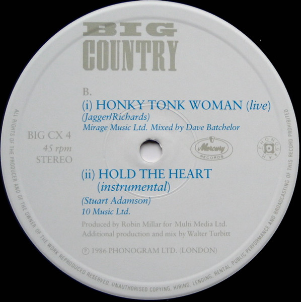Big Country - Hold The Heart | Mercury (BIG CX 4) - 4