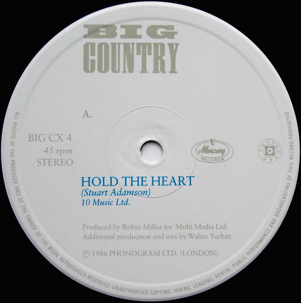 Big Country - Hold The Heart | Mercury (BIG CX 4) - 3
