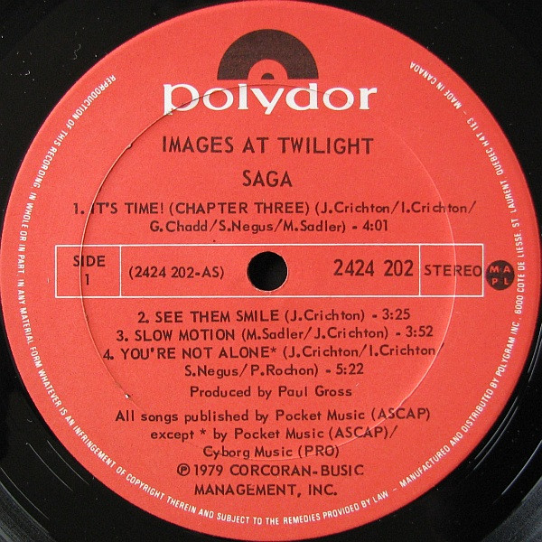 Saga - Images At Twilight | Polydor (2424 202) - 3 Saga - Images At Twilight | Polydor (2424 202) - 3