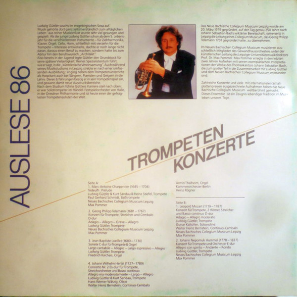 Ludwig Güttler - Marc Antoine Charpentier • Georg Philipp Telemann • Jean-Baptiste Loeillet • Johann Wilhelm Hertel • Leopold Mozart • Johann Nepomuk Hummel - Trompetenkonzerte - Auslese 86 | Capriccio Digital (G86)