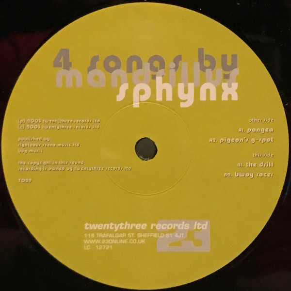Mandrillus Sphynx - 4 Songs By Mandrillus Sphynx | Twentythree (T 029) - 4 Mandrillus Sphynx - 4 Songs By Mandrillus Sphynx | Twentythree (T 029) - 4