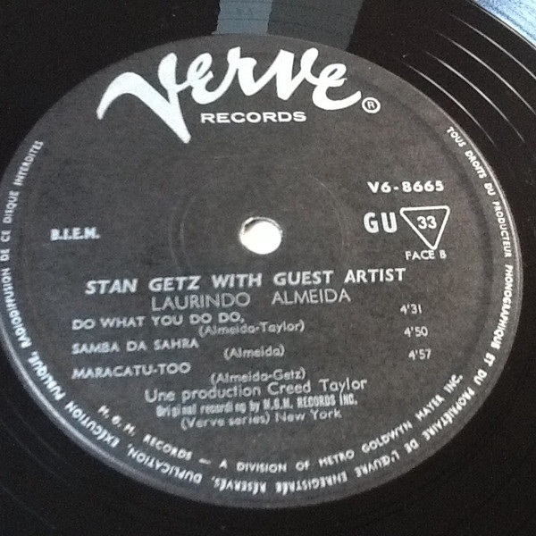 Stan Getz With Laurindo Almeida - Stan Getz With Guest Artist Laurindo Almeida | Verve Records (V6-8665) - 3 Stan Getz With Laurindo Almeida - Stan Getz With Guest Artist Laurindo Almeida | Verve Records (V6-8665) - 3