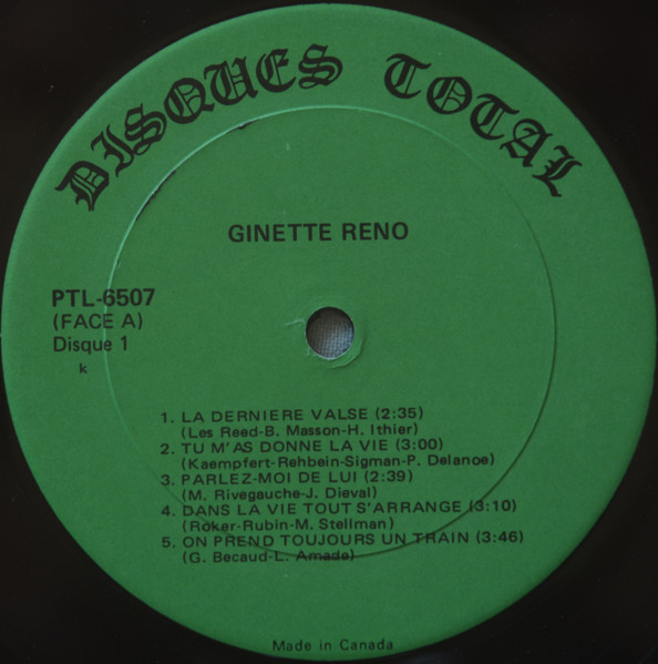 Ginette Reno - Ginette Reno Chante Pour Nous | Disques Total (PTL-6507) - 3 Ginette Reno - Ginette Reno Chante Pour Nous | Disques Total (PTL-6507) - 3