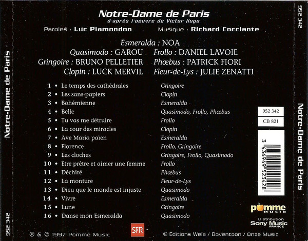 Luc Plamondon , Riccardo Cocciante - Notre-Dame De Paris | Pomme Music (952 342)