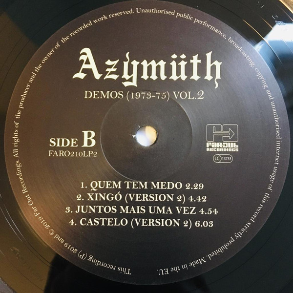 Azymuth - Demos (1973-75) Vol. 2 | Far Out Recordings (FARO210LP2) - 2 Azymuth - Demos (1973-75) Vol. 2 | Far Out Recordings (FARO210LP2) - 2