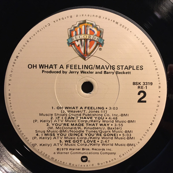 Mavis Staples - Oh What A Feeling | Warner Bros. Records (BSK 3319) - 4