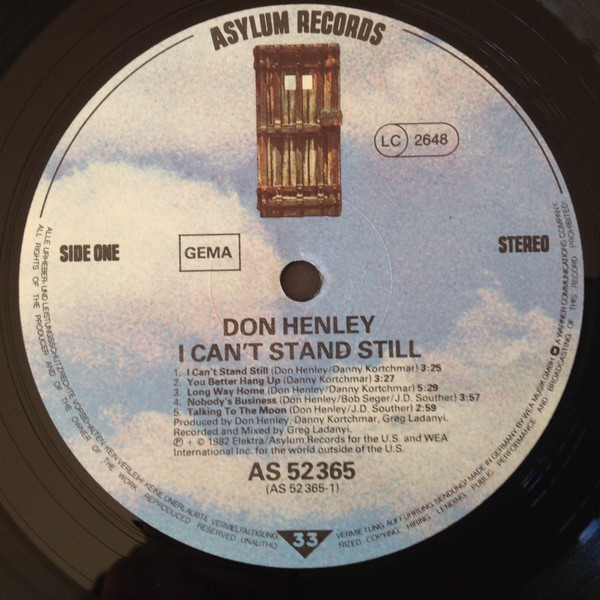 Don Henley - I Can't Stand Still | Asylum Records (AS K 52 365) - 3