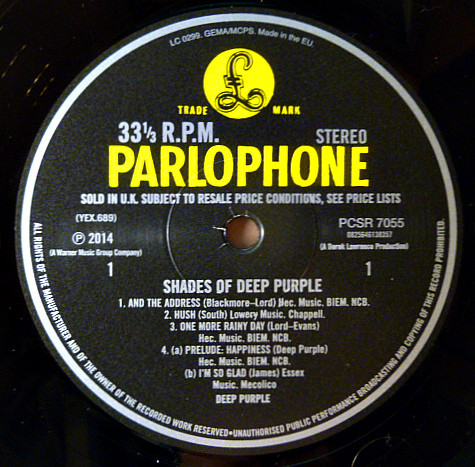 Deep Purple - Shades Of Deep Purple | Parlophone (PCSR 7055) - 2