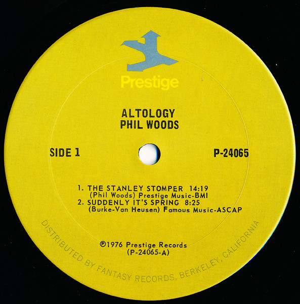Phil Woods - Altology | Prestige (P-24065) - 3 Phil Woods - Altology | Prestige (P-24065) - 3