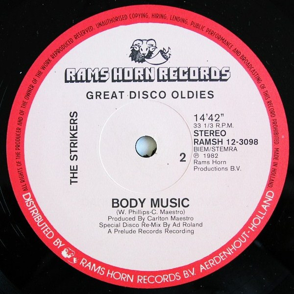 Lime / The Strikers - Your Love / Body Music (Special Disco Re-Mix) | Rams Horn Records (RAMSH 12-3098) - 3