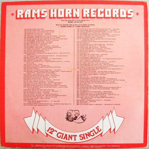 Lime / The Strikers - Your Love / Body Music (Special Disco Re-Mix) | Rams Horn Records (RAMSH 12-3098) - 4