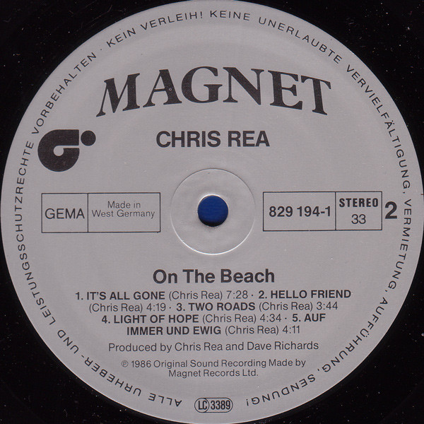 Chris Rea - On The Beach | Magnet (829 194-1) - 4