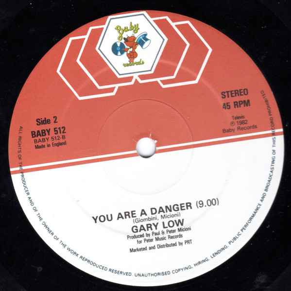 Gary Low - You Are A Danger | Baby Records (BABY 512) - 3