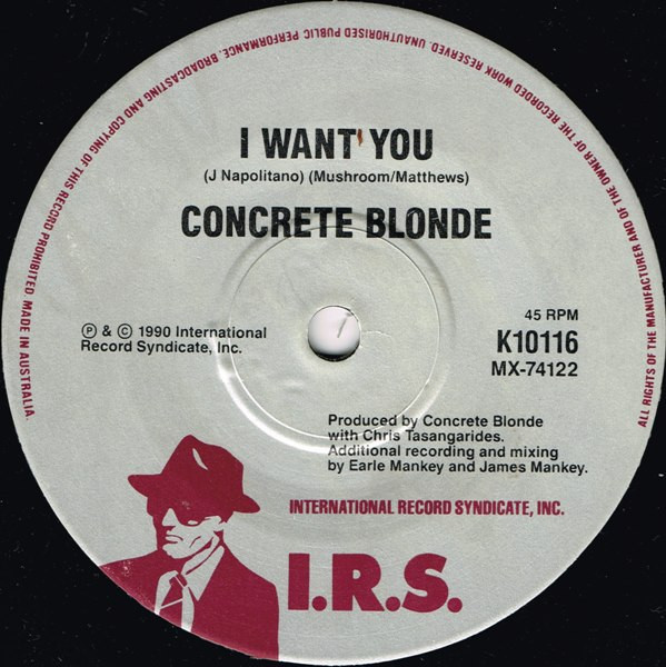 Concrete Blonde - Joey | I.R.S. Records (K10116) - 4