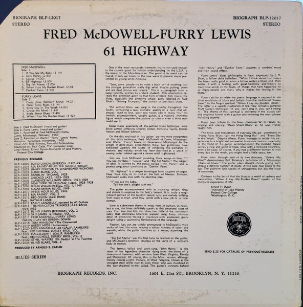 Fred McDowell / Furry Lewis - When I Lay My Burden Down | Biograph (BLP-12017) - 2 Fred McDowell / Furry Lewis - When I Lay My Burden Down | Biograph (BLP-12017) - 2