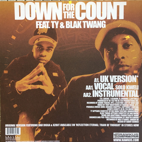 Talib Kweli & Hi-Tek - Down For The Count | Rawkus (RWK308T) - 2