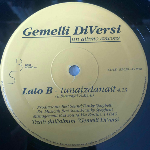 Gemelli Diversi - Un Attimo Ancora | Best Sound (BS 020) - 4