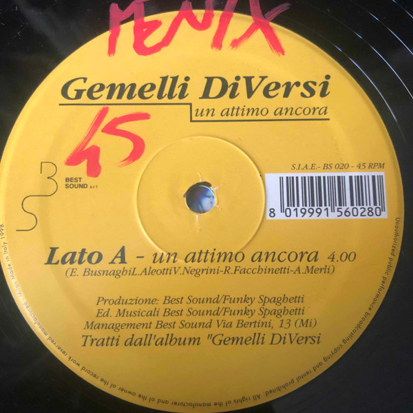Gemelli Diversi - Un Attimo Ancora | Best Sound (BS 020) - 3