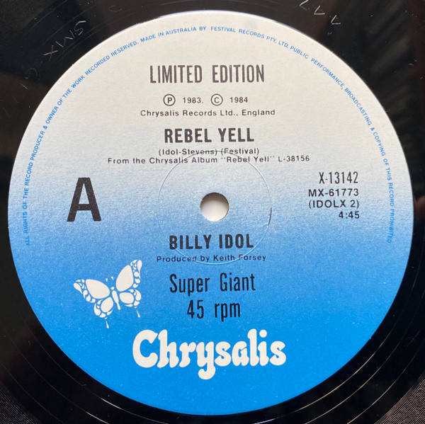 Billy Idol - Rebel Yell | Chrysalis (X 13142) - 3