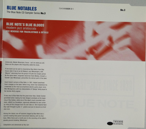 Various - Blue Notables Vol. 3 : Blue Note's Blue Bloods - Modern Jazz Aristocrats | Blue Note (7243 8 53225 2 5) - 4