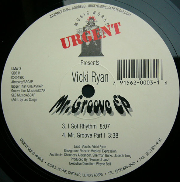 Vicki Ryan - Mr. Groove E.P. | Urgent Music Works (UMW-3) - 4 Vicki Ryan - Mr. Groove E.P. | Urgent Music Works (UMW-3) - 4