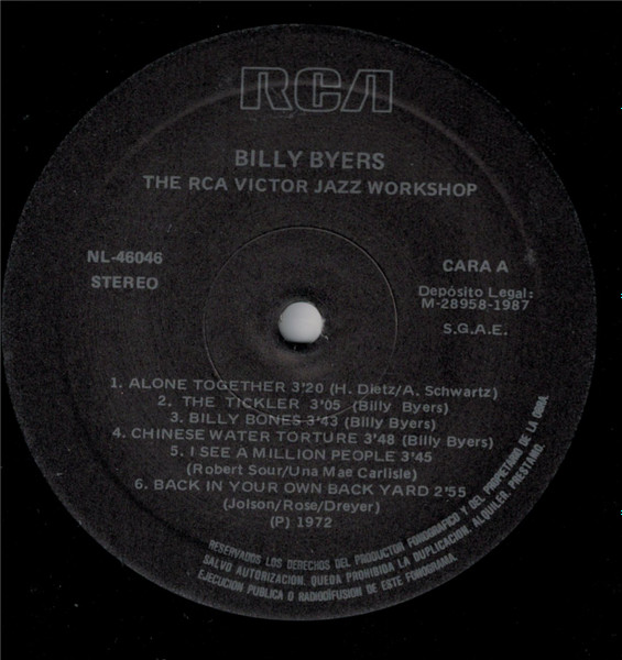 Billy Byers - The Jazz Workshop | RCA Victor (NL-46046) - 3 Billy Byers - The Jazz Workshop | RCA Victor (NL-46046) - 3