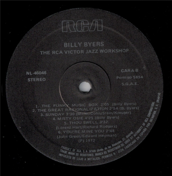 Billy Byers - The Jazz Workshop | RCA Victor (NL-46046) - 4 Billy Byers - The Jazz Workshop | RCA Victor (NL-46046) - 4