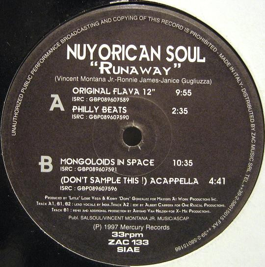 Nuyorican Soul - Runaway | ZAC Records (ZAC 133) - main