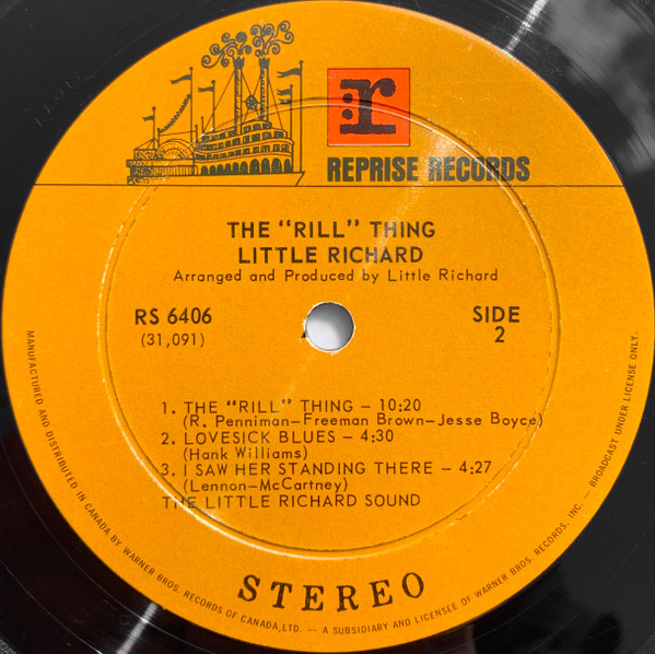 Little Richard - The Rill Thing | Reprise Records (RS 6406) - 4