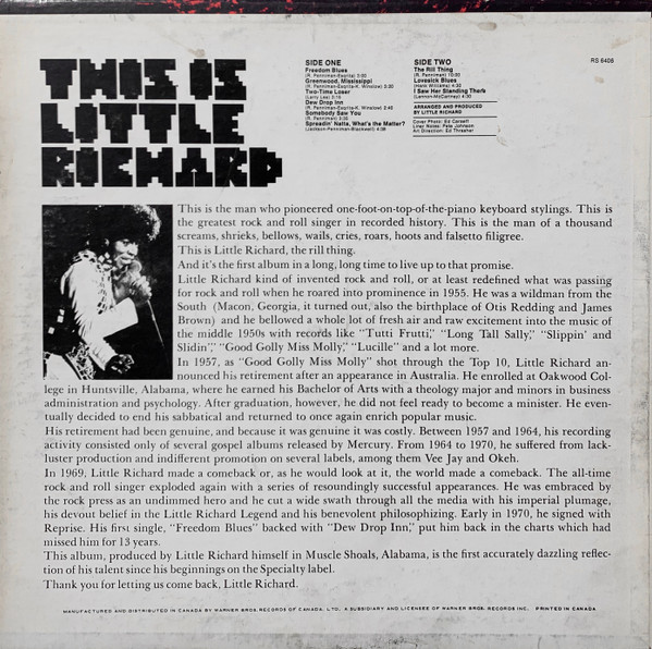 Little Richard - The Rill Thing | Reprise Records (RS 6406) - 2