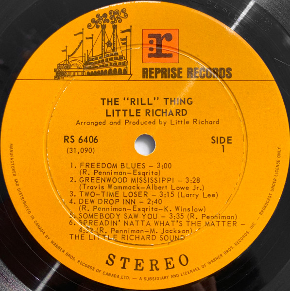 Little Richard - The Rill Thing | Reprise Records (RS 6406) - 3