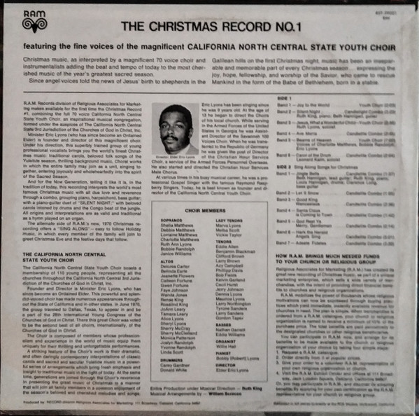 California North Central State Youth Choir , Candlelite Combo - Amen - The Christmas Record No. 1 | Ram (RST-59001) - 2 California North Central State Youth Choir , Candlelite Combo - Amen - The Christmas Record No. 1 | Ram (RST-59001) - 2