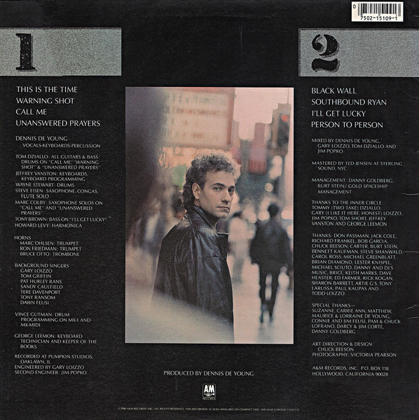 Dennis DeYoung - Back To The World | A&M Records (SP-5109) - 2