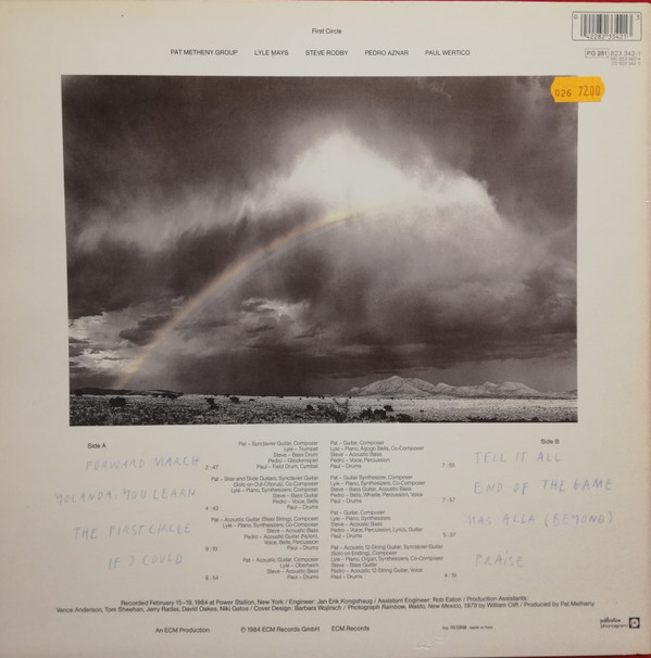 Pat Metheny Group - First Circle | ECM Records (823 342-1) - 2 Pat Metheny Group - First Circle | ECM Records (823 342-1) - 2
