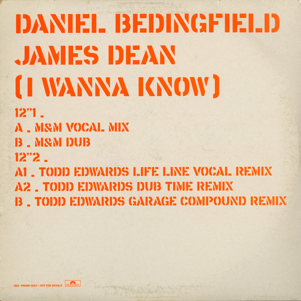 Daniel Bedingfield - James Dean (I Wanna Know) | Polydor (DB2) - 2