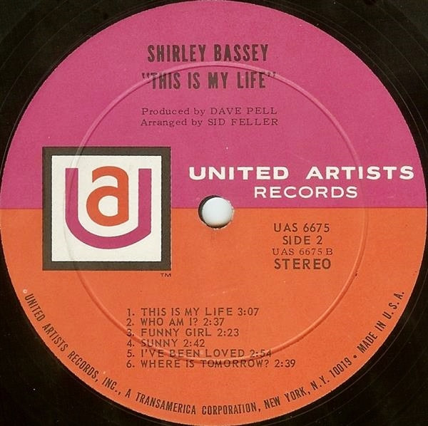 Shirley Bassey - This Is My Life | United Artists Records (UAS 6675) - 4