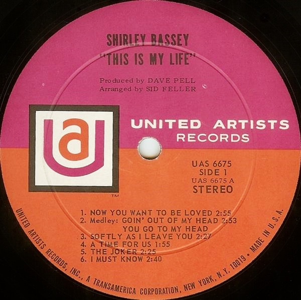Shirley Bassey - This Is My Life | United Artists Records (UAS 6675) - 3