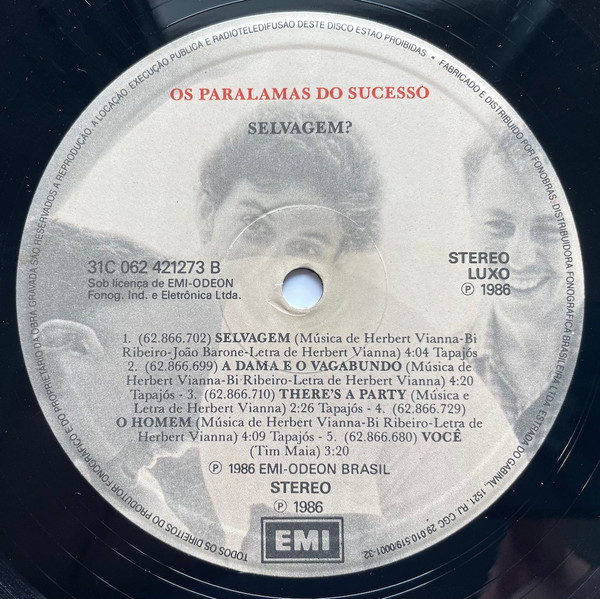 Os Paralamas Do Sucesso - Selvagem? | EMI (4212731)