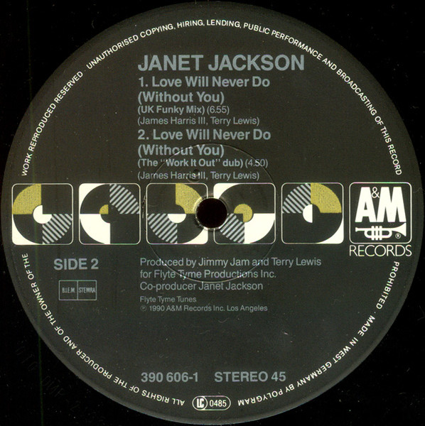 Janet Jackson - Love Will Never Do (Without You) | A&M Records (390606-1) - 3 Janet Jackson - Love Will Never Do (Without You) | A&M Records (390606-1) - 3