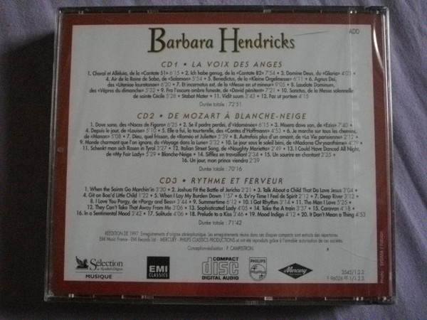 Barbara Hendricks - Barbara Hendricks | Sélection Du Reader's Digest (F 96026 FF 1 / 1.2.3.) - 2