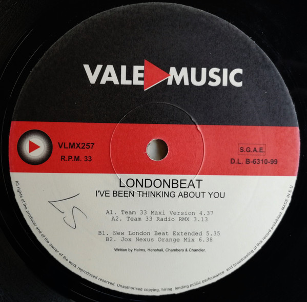 New Londonbeat - I've Been Thinking About You | Vale Music (VLMX 257) - 3 New Londonbeat - I've Been Thinking About You | Vale Music (VLMX 257) - 3