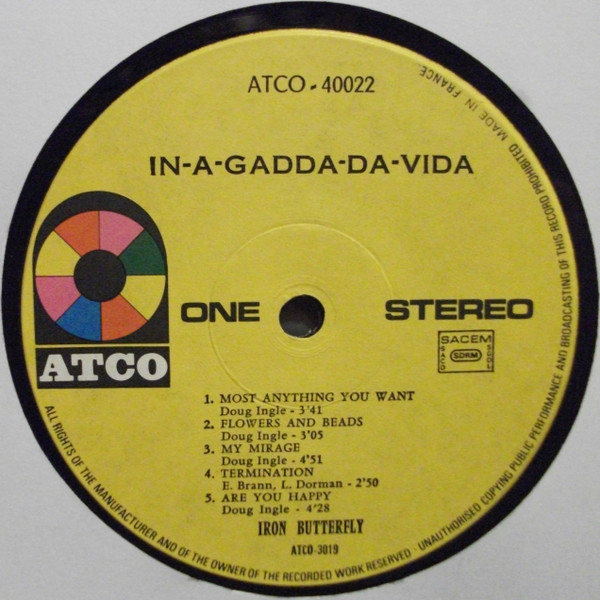 Iron Butterfly - In-A-Gadda-Da-Vida | ATCO Records (ATCO-40022) - 4