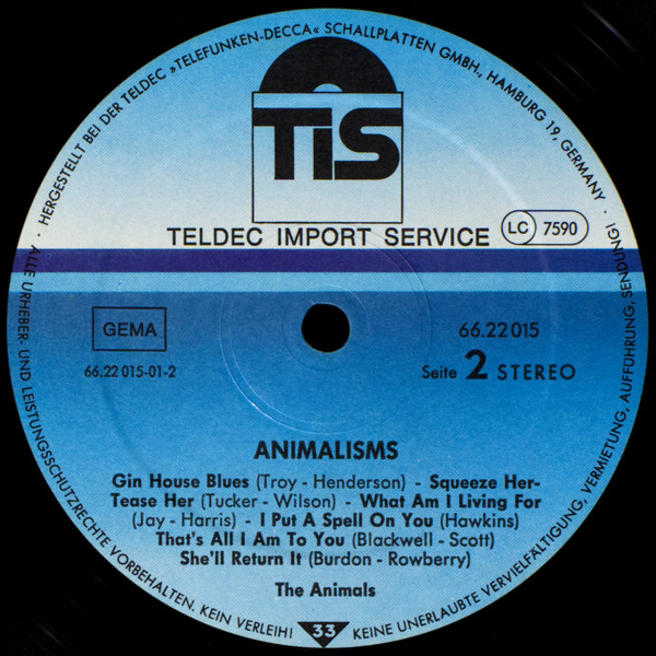 The Animals - Animalisms | TIS (66.22015 AO) - 4 The Animals - Animalisms | TIS (66.22015 AO) - 4