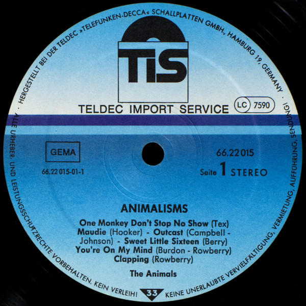 The Animals - Animalisms | TIS (66.22015 AO) - 3 The Animals - Animalisms | TIS (66.22015 AO) - 3