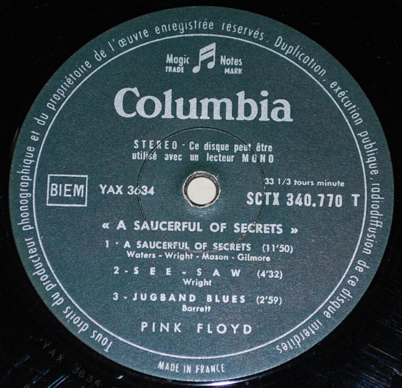 Pink Floyd - A Saucerful Of Secrets | Columbia (SCTX 340.770) - 4 Pink Floyd - A Saucerful Of Secrets | Columbia (SCTX 340.770) - 4