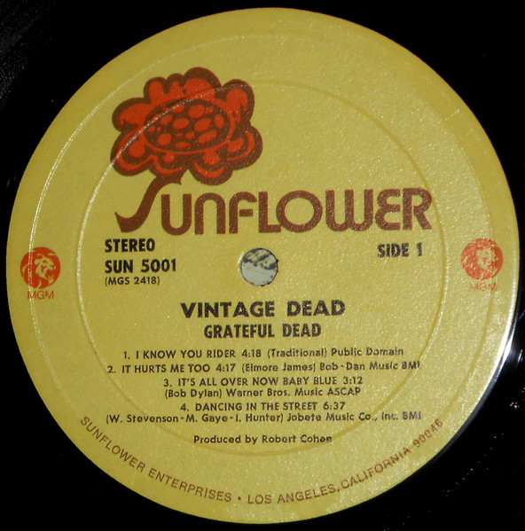 The Grateful Dead - Vintage Dead | Sunflower (SUN-5001) - 3 The Grateful Dead - Vintage Dead | Sunflower (SUN-5001) - 3