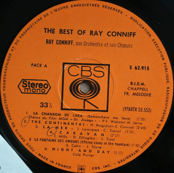 Ray Conniff And His Orchestra & Chorus - The Best Of Ray Conniff | CBS (S 62.915) - 3