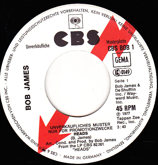 Bob James - Heads | CBS (CBS BOB 1)